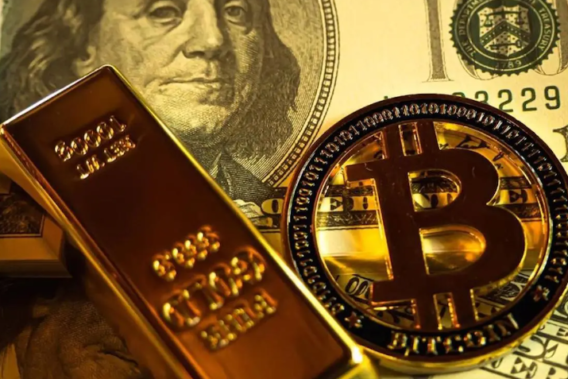 Vàng và Bitcoin được coi là hàng rào chống lại sự suy yếu của đồng USD. Ảnh: X